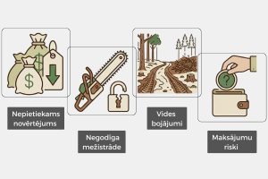 Riski pārdodot mežu