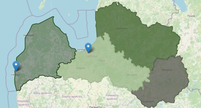 Baltu Koks darbība kartē